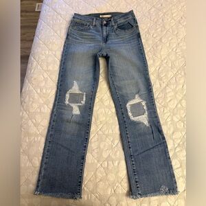 Levi’s high rise straight crop